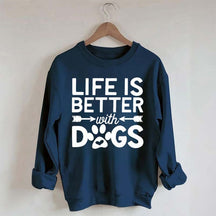 Life Is Better With Dogs Heavy Blend Sweatshirt