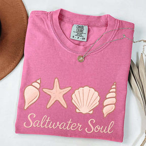 Seashell Graphic Comfort Colors Beach T-Shirt