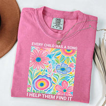 Music Teacher Appreciation Floral T-Shirt