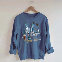 Apres Ski Skifahrer Schokolade Coffee Sweatshirt