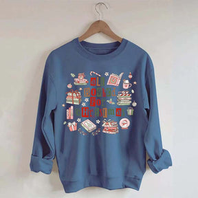 All Booked For Christmas Library Sweatshirt