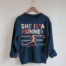 Half Marathon Running Religous Sweatshirt