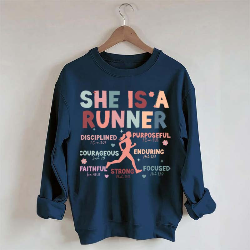 Half Marathon Running Religous Sweatshirt