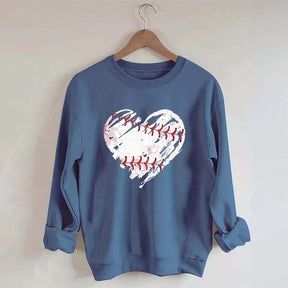 Baseball Heart Graphic Sweatshirt