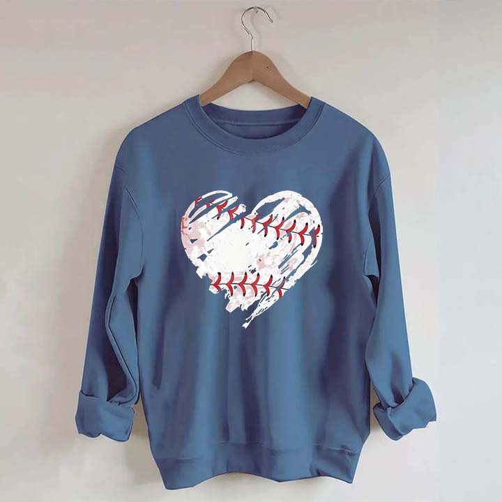 Baseball Heart Graphic Sweatshirt