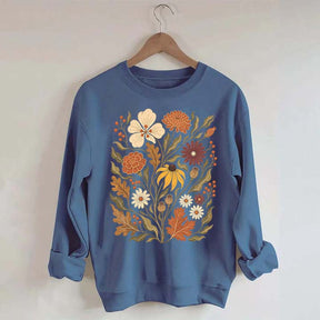Autumn Floral Vintage Botanical Sweatshirt