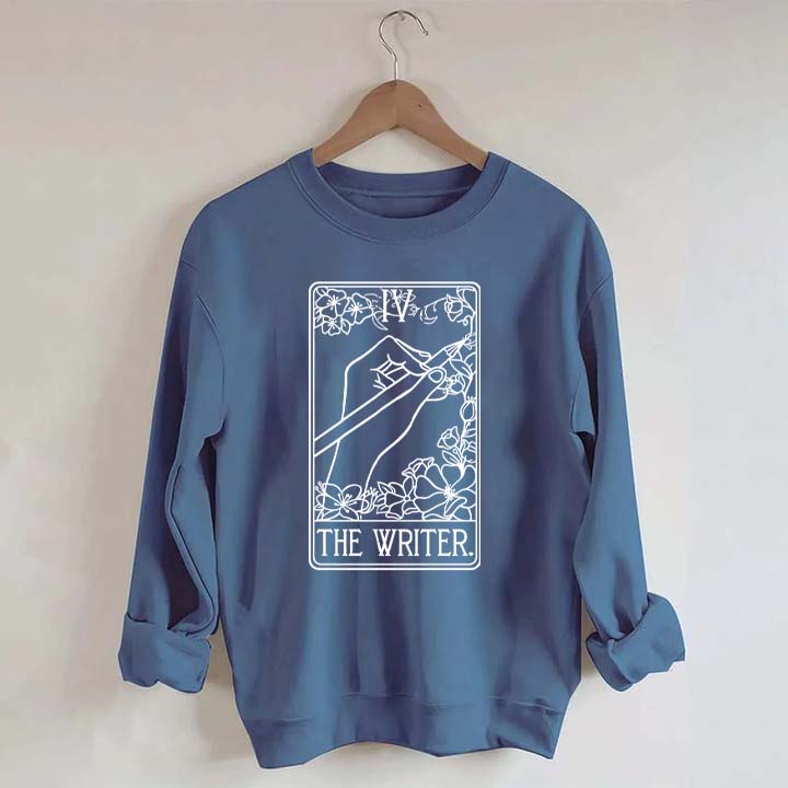 The Writer Flowers Tarot Card Sweatshirt