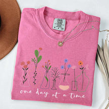 One Day At a Time Positive Quotes T-Shirt