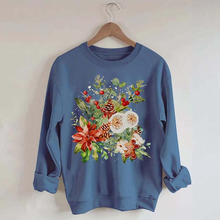 Vintage Christmas Floral Sweatshirt