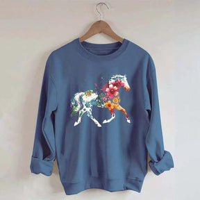 Floral Horse Wildflower Sweatshirt