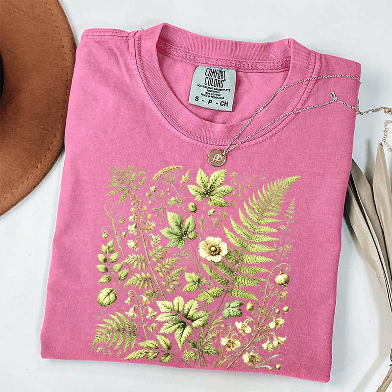 Botanical Fern & Wildflowe T-Shirt