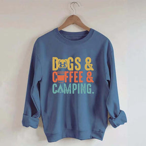 Dogs Coffee Camping Naturel Lover Sweatshirt