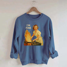 I'm Fine Retro Sweatshirt