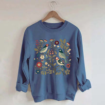 Cottagecore Birds and Flowers  Sweatshirt