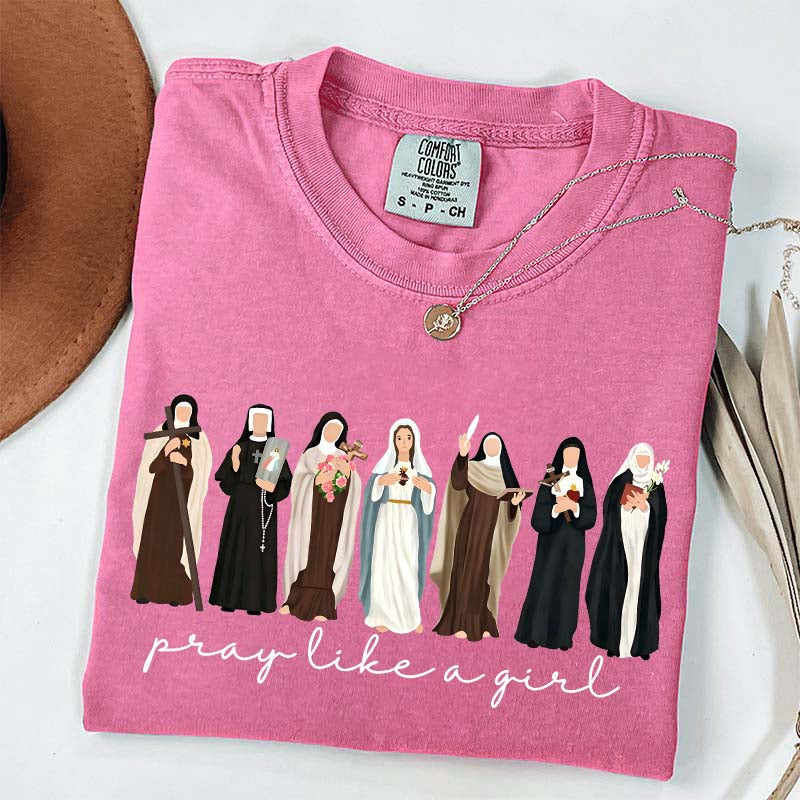 Custom Comfort Colors Catholic Saint T-Shirt