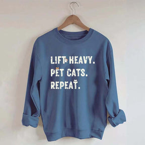 Funny Weight Lifting Cats Sweatshirt