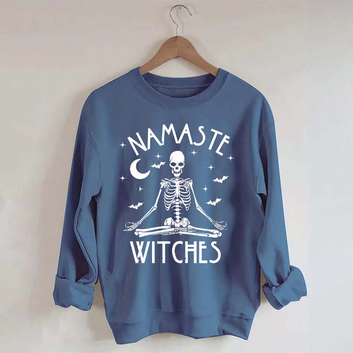 Namaste Witches Skeleton Yoga Sweatshirt