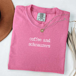 Coffee and Schnauzers Dog Lover T-Shirt