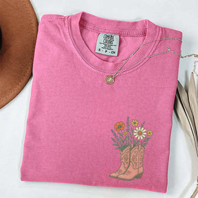 Cowgirl Boots Wildflowers T-Shirt