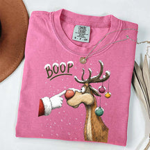 Boop Reindeer Comfort Colors Christmas T-Shirt