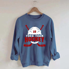 Custom Hockey Name Graphic Sweatshirt