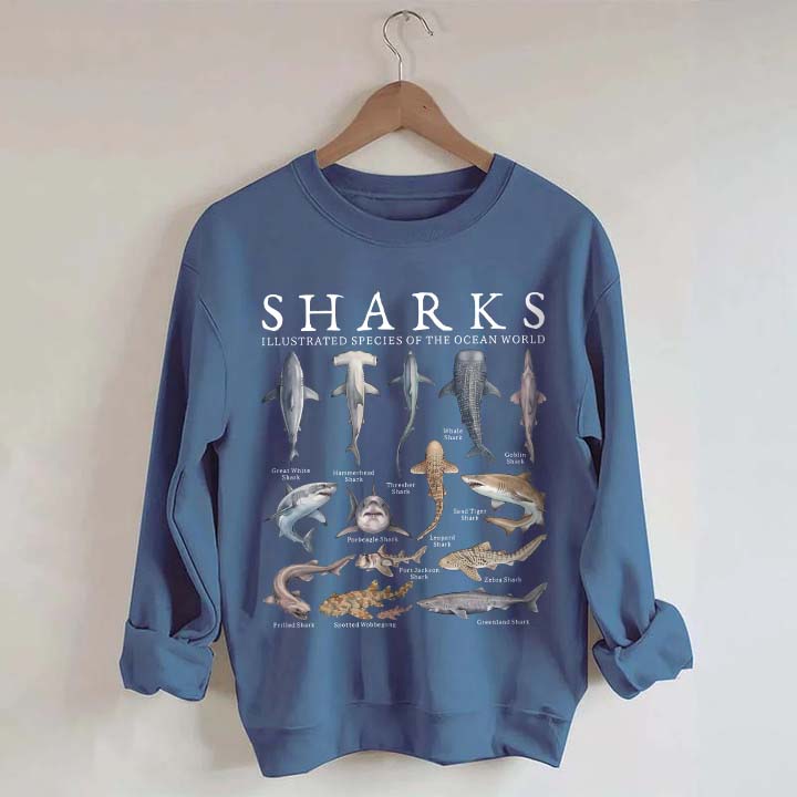 Vintage Shark Species Sweatshirt