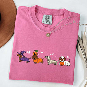 Dachshund Cute Ghost Dogs Halloween T-Shirt