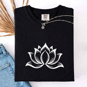Minimalist Lotus Flower T-Shirt