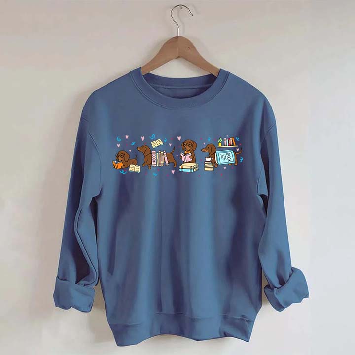 Dachshund Book Lover Sweatshirt