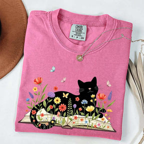 Comfort Colors Cat Booktrovert T-Shirt