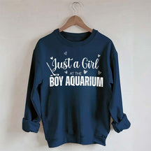 Just a Girl at the Boy Aquarium Hockey Sweatshirt