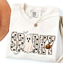 Retro Spooky Halloween Ghost White Dots T-Shirt