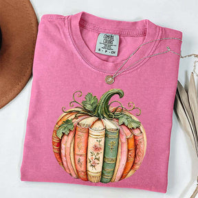Comfort Colors Pumpkin Book Lover T-Shirt
