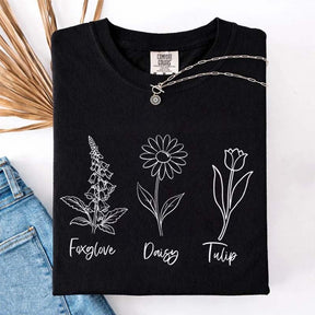 FDT Floral Foxglove Daisy Tulip T-Shirt
