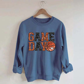 Game Day Basketball Bling Printed Sweatshirt