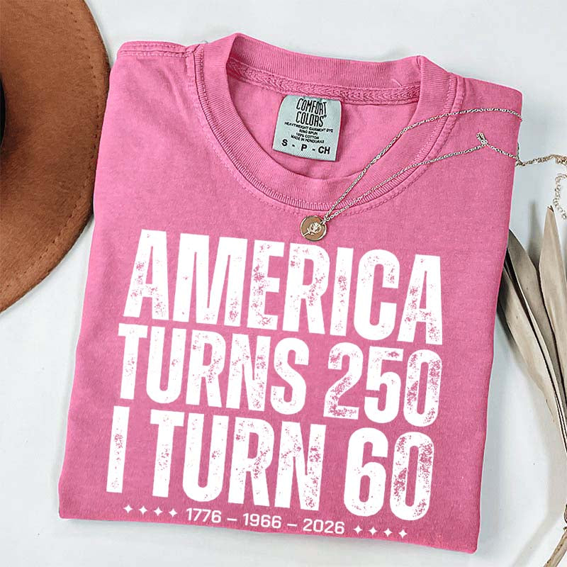 Custom Birthday America Turns 250 T-Shirt