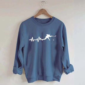 Ice Hockey Player Heartbeat Sweatshirt