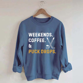 weekend Coffee Puck Drops Sweatshirt