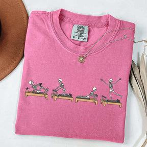 Halloween Pilates Skeleton Reformer Workout T-Shirt