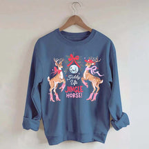 Preppy Cowgirl Christmas Reindeer Sweatshirt