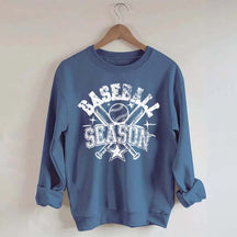 Baseball Season Retro Checkered Sweatshirt