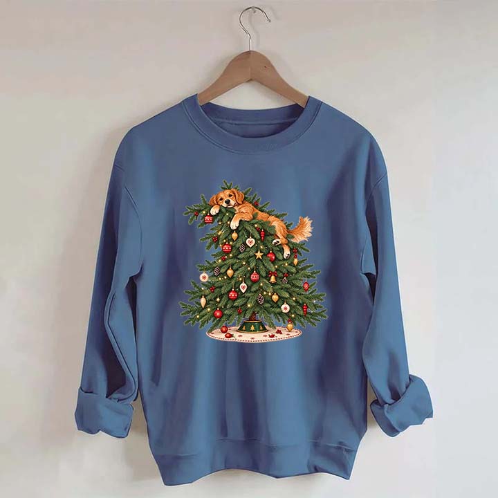 Christmas Tree Dogs Cute Sweatshirt
