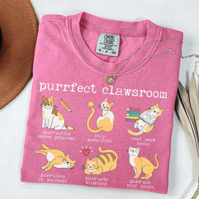 Funny Teacher Cat Book T-Shirt