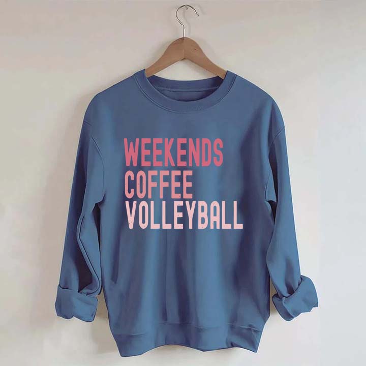 Weekend Coffee Volleyball Pink Sweatshirt