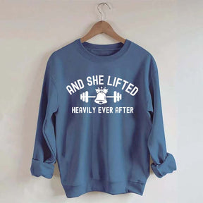 And She Lifted Heavily Ever After Christmas Bells Sweatshirt