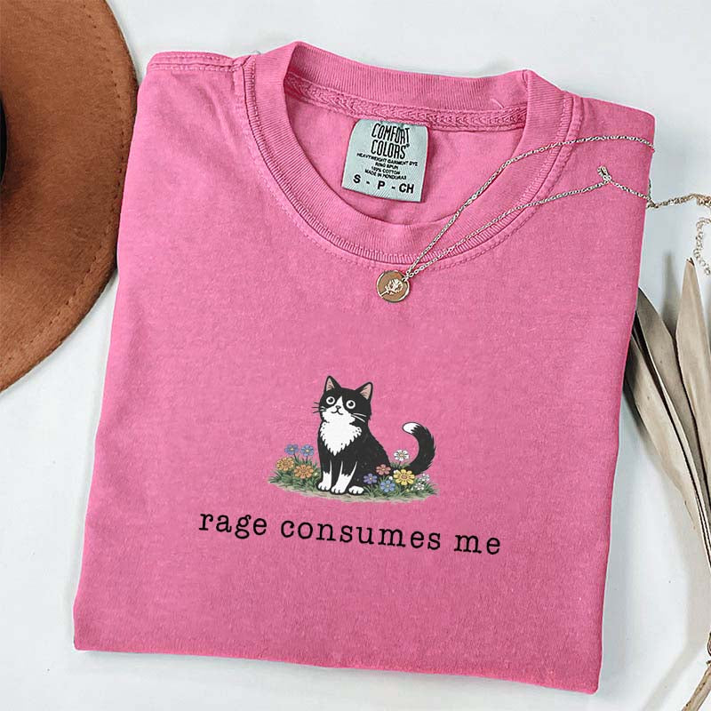 Funny Cat Meme Rage Consumes Me T-Shirt