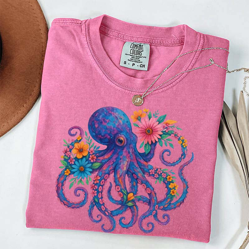 Octopus Floral T-Shirt