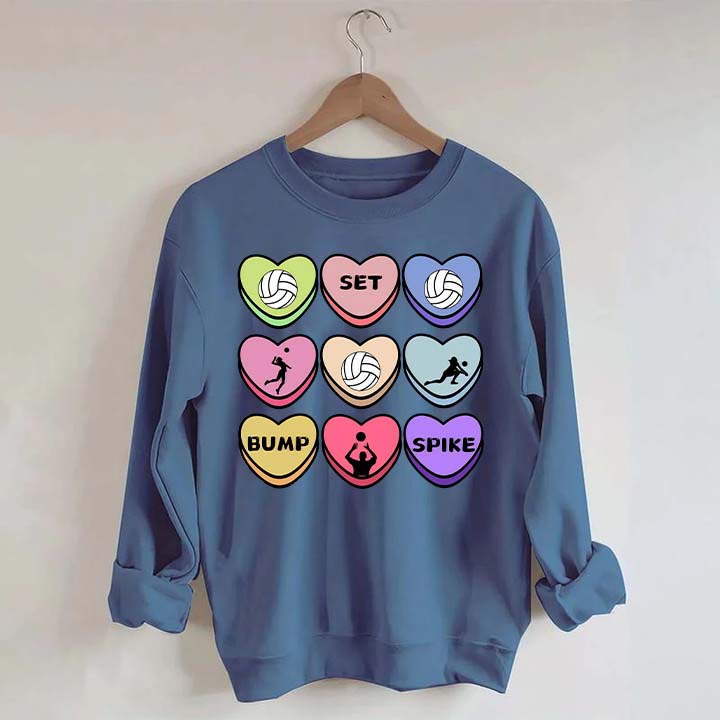 Valentine Volleyball Girl Sweatshirt