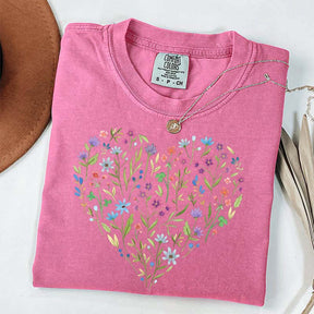 Wildflower Heart Graphic T-Shirt