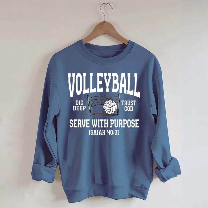 Volleyball Serve with Purpose Coach Sweatshirt